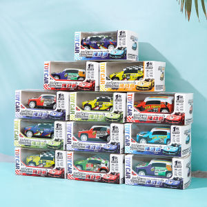 10Pcs Iron car Mini Pull Back Sport Car Model Fun Toy car Model boxed Simulation Supercar Childrens