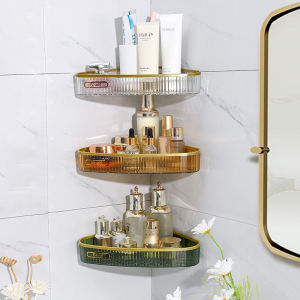 Kệ dán treo tường để đồ nhà tắm bóng bếp tặng kèm móc dán tiện lợi không cần khoan đục DN150