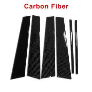 Carbon Fiber Car Door Pillar Trim Sticker For Volkswagen VW Golf 6 7 8 MK6 MK7 MK8 Window B-pillars Post Car Styling Accessories