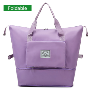 🚚SG Seller🚚Large Capacity Double zipper Folding Travel Bag Portable Storage Bag Lightweight Waterproof Shoulder Bag Sports Bags Travel Handbag Workout Yoga Gym Shoulder Bag