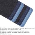 Iron On Denim Patches For Clothing Jeans 12 Pcs, 3 Colors (4.9 inch X 3.7 inch). 