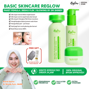 REGLOW Whitening Skincare by Dr.Shindy 1 Paket Lengkap Ori Pencerah Wajah Kusam Penghilang Flek Hitam Re Glow Skincare Glowing Perawatan Wajah Berjerawat  BPOM Penghilang Beruntusan Penghilang Milia Skincare Wajah Glowing Penghilang Pori Pori dan Komedo
