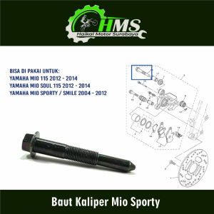 Baut Kaliper Mio Sporty - Baud Dudukan Caliper Cakram Atas Yamaha Mio Karbu Mio Smile Soul 115