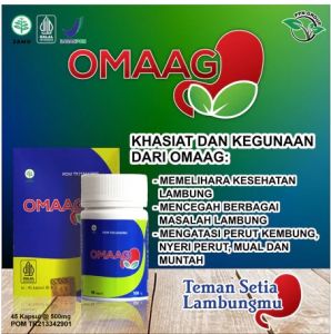 OMAAG Kapsul Obat Herbal Meredakan Perut Kembung Mual Dan Muntah Dengan Ekstrak Powder Ganggang ORI