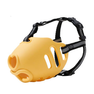 Large Dog Muzzle Mask Soft TPE Adjustable Design Anti Biting Chewing & Eating