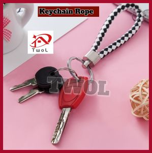 TWOL Pu leather lanyard keychain rope gift car keychain bag pendant storage ring small