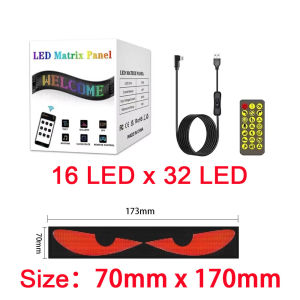 Truck Eye Led Display Car Sign Animation Led Matrix Panel Bluetooth App Control Programmable Flexible Screen Led Car LightKLOK
