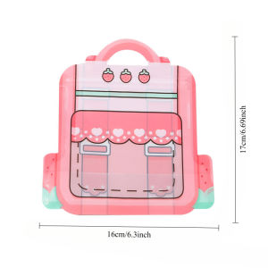 Cute Schoolbag Ziplock Snack Bags Candy Packing with Handle Zipper Kids Gift Child Birthday Party