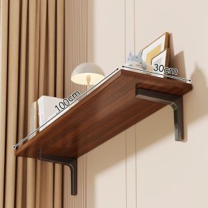 LULU Wall Shelf Wooden Board Shelf Rectangular Wall Mounted Bookshelf Fixed Frame Multi Layer Wall Shelf Wall Hanging Rack Multifunctional Wall Storage Organizer For Home Bedroom Living Room Kitchen And Office Use