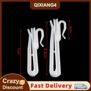 【QIXIANG4】 10 cái rèm treo móc vòng cửa sổ Trắng nhựa rèm móc cho văn phòng Nhà Phụ kiện Rèm 7cm 8.5cm