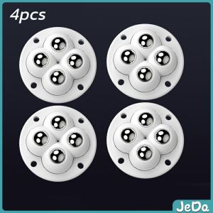 JeDa ล้อติดเฟอร์นิเจอร์ แบบไร้เสียง 360° ล้อลูกกลิ้ง 4pcs ล้อสีดำ ล้อสีขาว Furniture casters
