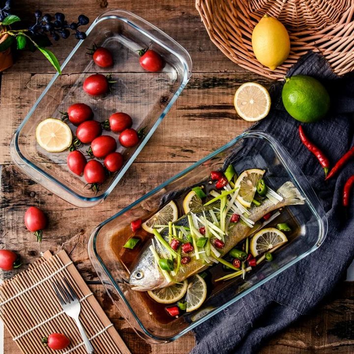 Rectangular Tempered Glass Bakeware High Boron