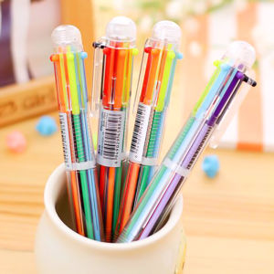 🌈ปากกาลูกลื่นหลากสี🌈ลายการ์ตูนน่ารัก หมึกหลากสี ✔️พร้อมส่ง(🎲สุ่มคละลาย) เครื่องเขียน ปากกาลูกลื่น ปากกา6สี ปากกาหลากสี