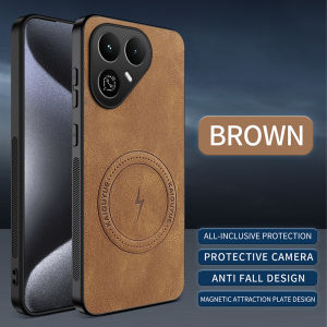 Case For Tecno Pova 8 Pova8 5G Phone Case Lightning Nappa Pattern Magnetic Leather Camera Protection Back Cover for Tecno Pova 8
