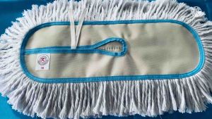 อะไหร่ม็อบดันฝุ่น ผ้าถูพื้น รีฟิลม็อบดันฝุ่น ตราOK ขนาด 18 นิ้ว (46*15ซม.)ด้ายสีขาว ราคาถูก พร้อมส่ง