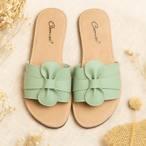 Zeina Arsaka Sandal Kulit Wanita Sandal Slop Kulit Sintetis Sandal Flat Nonslip