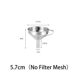 Kitchen 304 Stainless Steel Funnel Filter Residue Oil Liquid Fluid Filter Spill With Mesh Filter Corong Penapis Tahan Karat Minyak