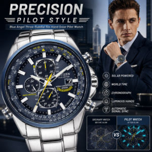 ⭐ Smart Watch / Wristwatch / Smart Band / Fashion Watch / Elegant Smart Watch / Sports Style / Solar Movement Silver Stainless Steel Case / Elegant / Precise / Black Strap / Black Dial Blue Angel