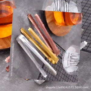 Stainless Steel Ice Tongs Nonslip Designs Clip for Safe and Stable Ice Handling Ideal for Homes Bar and Outdoor Picnics