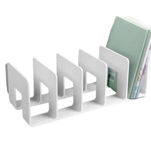 Practical Bookends Acrylic Bookends File Sorter Book Storage Stand Reading Shelf Book End for Library Bedroom