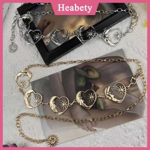 Heabety Harajuku Punk Mặt Trăng Kim Loại Thắt Lưng Phụ Nữ Cổ Điển Punk Gothic Mặt Trăng Mặt Trời Cao Eo Chuỗi Thắt Lưng Mặt Dây Chuyền Thắt Lưng Nữ