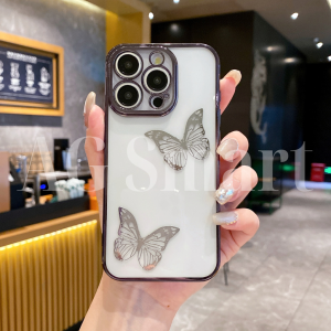 Realme 5 5i 5s 6i 14x C3 C12 C15 C35 C51 C53 C55 C63 C65 C67 C75 C75x butterfly sticker with gradient case fon casing