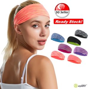 EzyGOFit Sports Headband for Women Men Adults - Elastic Non Slip Wicking Head Band for Exercise Cycling Shower Face Wash