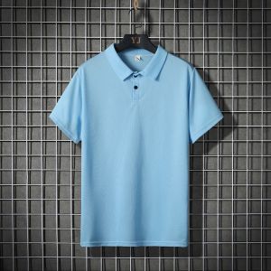 55-180KG PLUS SIZE Men Big Size Ice Silk Top Oversize Quick Dry Lapel Casual Polo Shirt