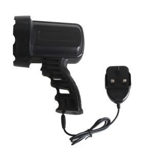 MINI CREE 10W LED Handheld Spotlight Portable Rechargeable LED Searchlight Heavy Duty LED Lantern Flashlight Waterproof Spot Lamp for Fishing Hunting Hiking 3AH Lithium Battery