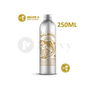 🐠 Salmoil no. 4 Norwegian Salmon Oil Odor Control & Reduction No Fishy Odor ASC Certified BARF Approved Omega 3 for Dogs/Cats Puppy