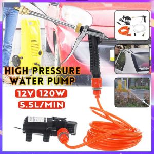 COD+ 12V Car Washer Gun Pump High Pressure Cleaner Car Care Portable Machine Electric Cleaning Auto DeviceOriginal NEW style copper plated nozzle with thick rod high pressure household watering garden forest multifunctional car wash water gun