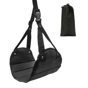Foldable Travel Foot Hammock for Airplanes Seats Ergonomic Leg Rest With Adjustable Straps