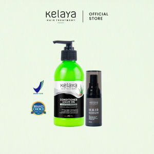 Kelaya Conditioner Leave On 250ml Kondisioner Tanpa Bilas + Hair Serum 20ml Vitamin Penumbuh Rambut Rontok