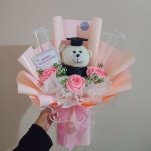 glaucous.craft Buket Boneka Wisuda (Graduation) Foto Inc Lampu - Small/Medium