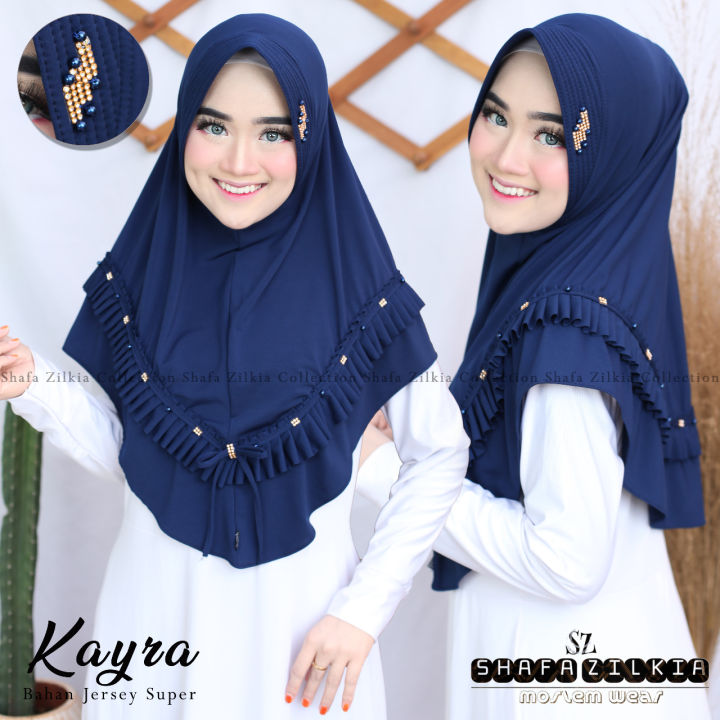 TERBARU Hijab Instan Kayra Kekinian Terbaru 2021 / Hijab Instan Jersey / Hijab Instan Bergo Pet / Jilbab Instan Dewasa Ibu Ibu / Kerudung Instan Terbaru Kekinian