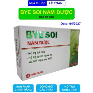 Bye soi Nam Dược hỗ trợ lợi tiểu giảm nguy cơ sỏi tiết niệu sỏi mật - hộp 40 viên
