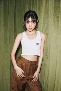 maison KEEPS | Axis Dual Logo Cropped Tank Top | เสื้อกล้ามครอปปักโลโก้