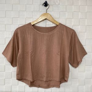 Atasan Polos Wanita / Kaos Lengan Pendek Crop Top / Korean Style / T-Shirt / Baju Crop Wanita 1880
