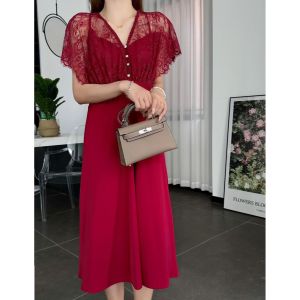 D11626 Magic Lace Cape Two in One Dress