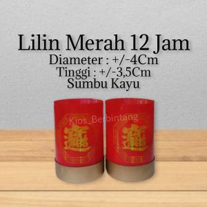 Lilin Mika Kaki Kaleng Sembahyang Puja 12 Jam Isi 2 Pcs