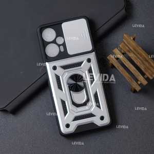 Poco F5 5G Case Robot Ringstand Slide Kamera Protect