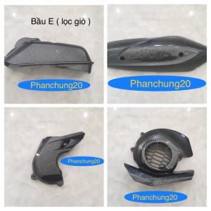 COMBO ỐP PHỤ KIỆN TRANG TRÍ DÙNG CHO ĐỜI XE JANUS  2022 2023 2024 CACBON ( 4 MÓN : CHE PÔ BẦU E KÉT NƯỚC LỐC NHỎ )