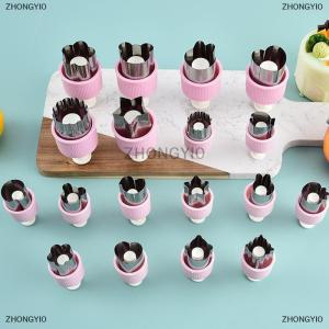 [COD] ZHONGYI0 Khuôn Nướng Vui Vẻ Chức Năng Rau Cutter Hình Dạng Thép Không Gỉ Press-Type Mini Cookie Cutter Cho Trẻ Em
