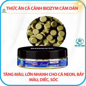 Cám dán cao cấp Biozym hộp 110g(khoảng 200 viên)- Viên Thức ăn dán bể chuyên dụng cho cá cảnh