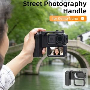 XIJIBAN Quick Release Street Grip Kit Camera Frame Shutter Button Lightweight Camera Grip Handle  With Cold Shoe Street Hand Grip Mount for DJI Osmo Nano Action Camera Accessories