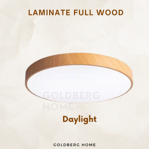 Laminate Full Wood 24W 36W 23/30/40CM- LED Ceiling Light- Daylight Warm White 3Tone | Goldberg Home