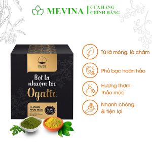 Bột Lá Nhuộm Tóc Ogatic New 100g Thuốc Nhuộm Tóc Thảo Dược Không Phai Màu Không Ngứa