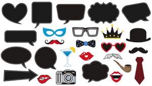 35pcs Insta-Themed Social Media Party Selfie Photo Booth Props with Speech Bubble DIY Photo Props for Birthday Graduation Festivals Anniversary Wedding Event Decoration Party Supplies