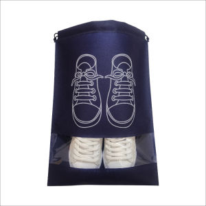 READY STOCK Non-woven Shoe Storage Bag Home Travel Organiser Eco Bag Drawstring Mouth beg storan kasut鞋子收纳袋