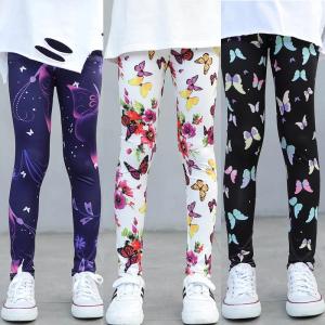 Girls Leggings 2026 Spring and Autumn Thin Childrens Stretch Printed Pants Korean Fashion Children Pants Summer Clothing 2-12Y